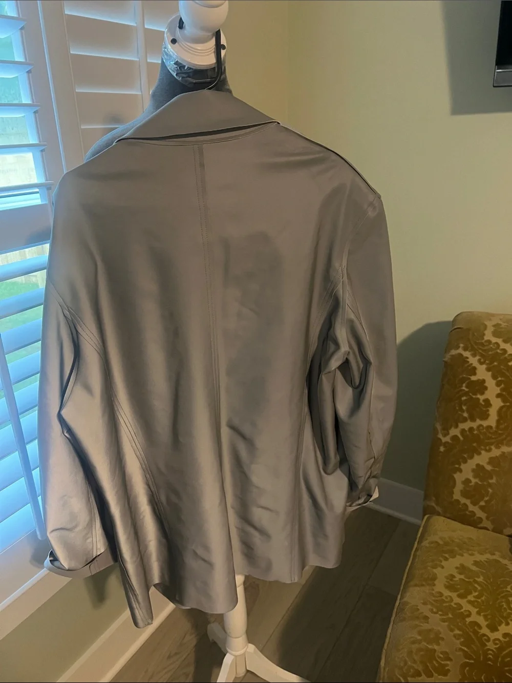 Norma Kamali Light Gray Oversized Blazer